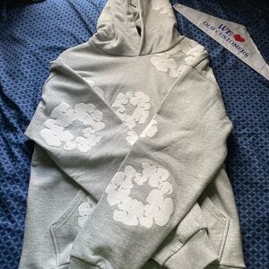 Gray Floral Hoodie